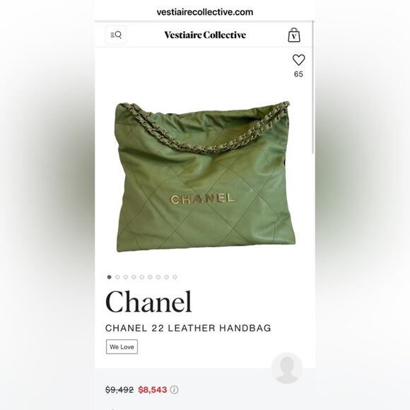 RARE Chanel 22 Green Caviar Leather Shoulder Bag EUC - Picture 16 of 16